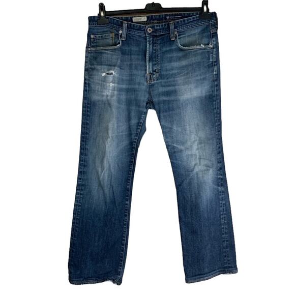 Adriano Goldschmied The Protege Jeans Distressed Straight Leg Blue Size 36 x 29 - Picture 1 of 10